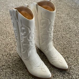 White cowboy boots